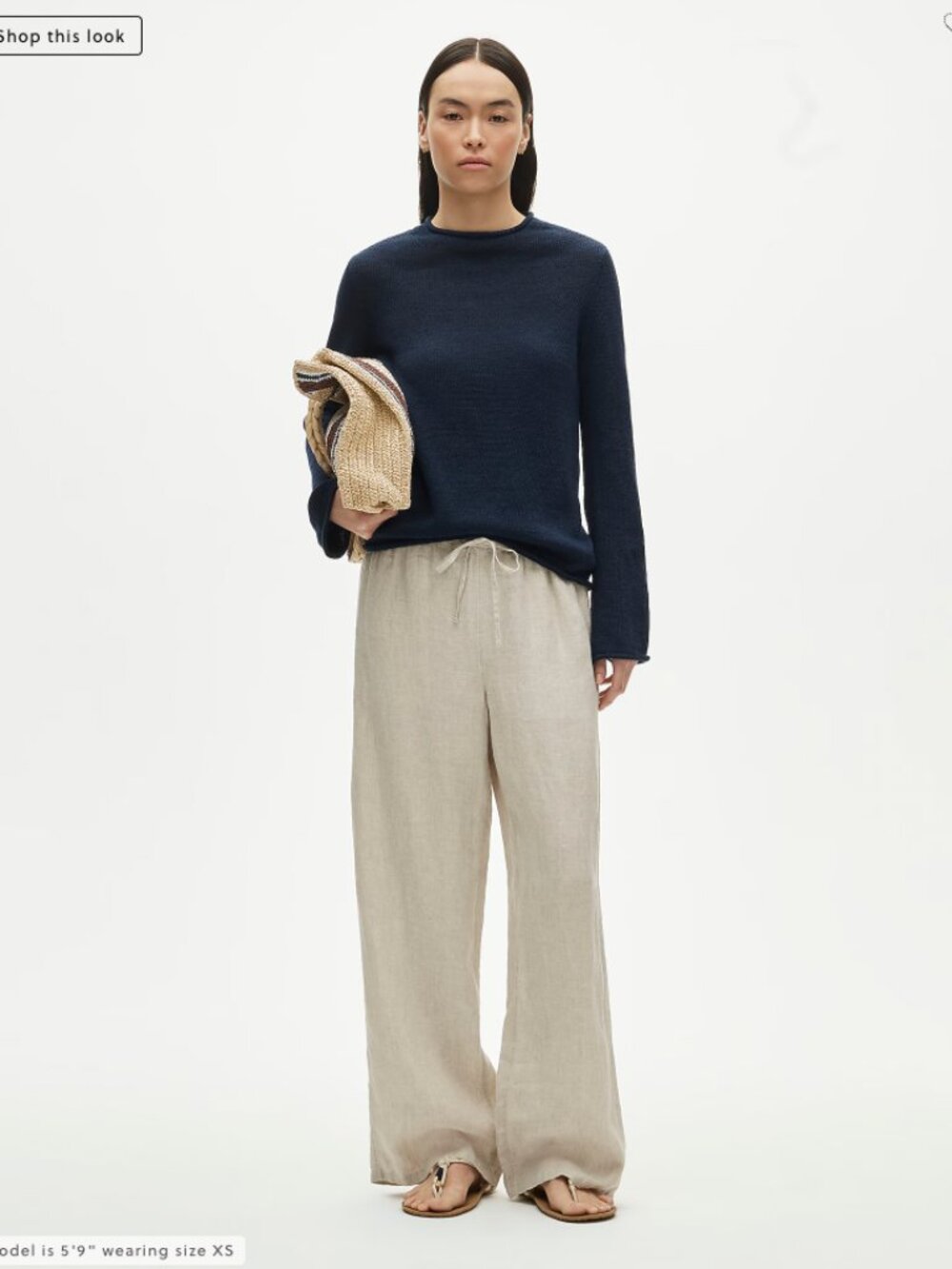NWT J.Crew Soleil pant in flax linen XS